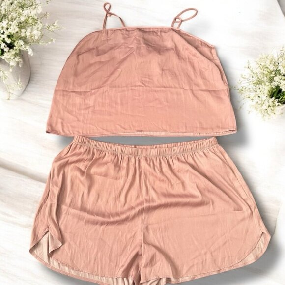 NWT OLD NAVY Blush Pink Women's Sleepwear Set L comfy coquette lounge - Picture 1 of 5